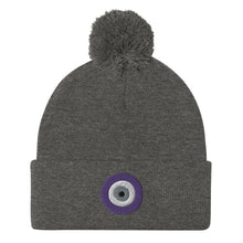 Load image into Gallery viewer, Evil EYE Pom-Pom Beanie
