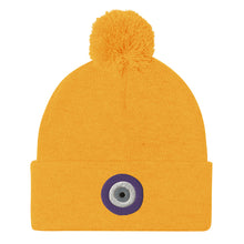 Load image into Gallery viewer, Evil EYE Pom-Pom Beanie
