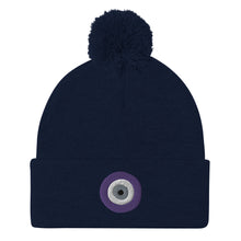 Load image into Gallery viewer, Evil EYE Pom-Pom Beanie
