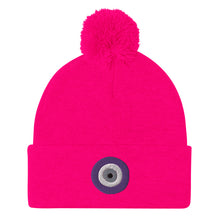 Load image into Gallery viewer, Evil EYE Pom-Pom Beanie
