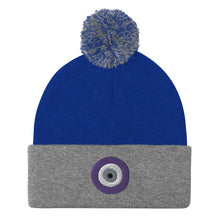 Load image into Gallery viewer, Evil EYE Pom-Pom Beanie
